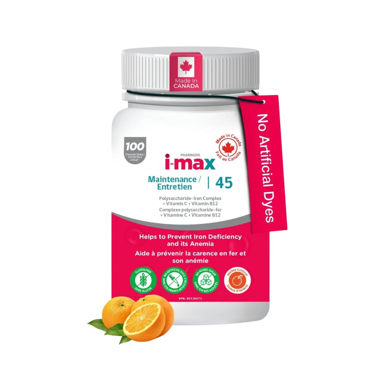 i-max Maintenance Iron, 45mg Polysaccharide-Iron Complex Vitamin C & B12