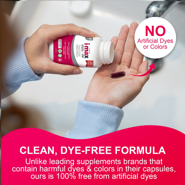 Pharmaris i-max Iron Supplement  150 mg – Gentle Polysaccharide Iron with Vitamin C & B12