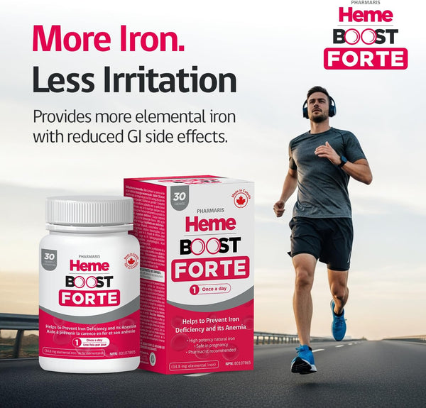 Hemeboost Forte - High Potency Iron Supplement for Women & Men - Safe for Use in Pregnancy