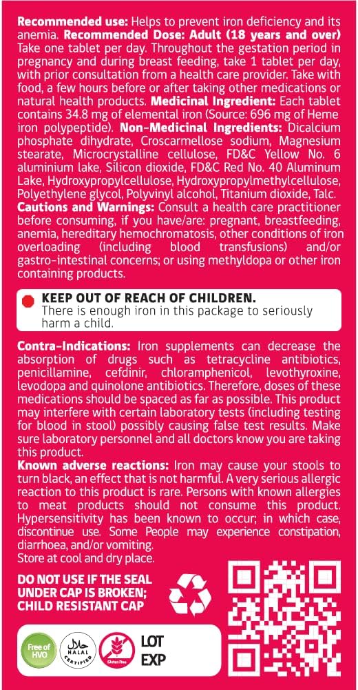 Hemeboost Forte - High Potency Iron Supplement for Women & Men - Safe for Use in Pregnancy