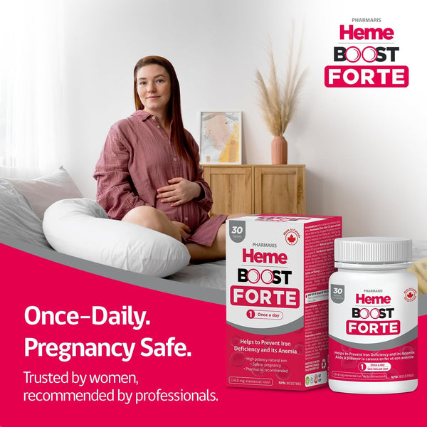 Hemeboost Forte - High Potency Iron Supplement for Women & Men - Safe for Use in Pregnancy