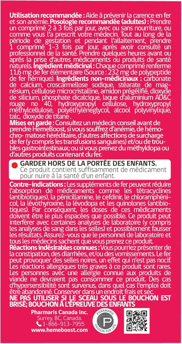 Hemeboost - High Potency Iron Supplement for Women & Men - Safe for Use in Pregnancy