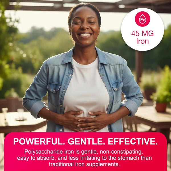 i-max Maintenance Iron, 45mg Polysaccharide-Iron Complex + Vitamin C & B12, No Artificial Dyes or Sugar, 100 Chewable Tablets