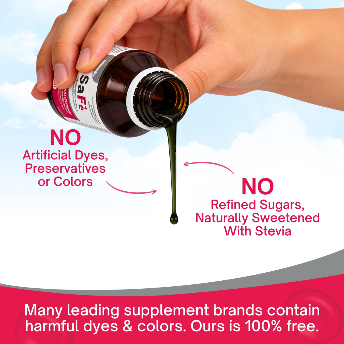 SaFe+ Liquid Iron for Children, Great Tasting Cherry Flavour