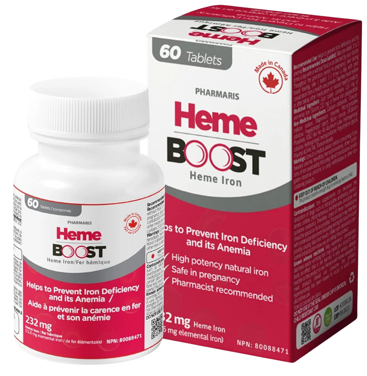 Hemeboost - High Potency Iron Supplement for Women & Men - Safe for Use in Pregnancy