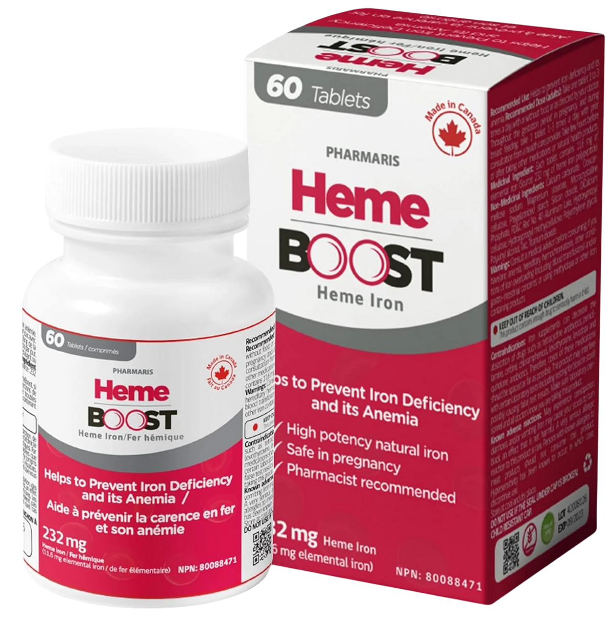 Hemeboost - High Potency Iron Supplement for Women & Men - Safe for Use in Pregnancy