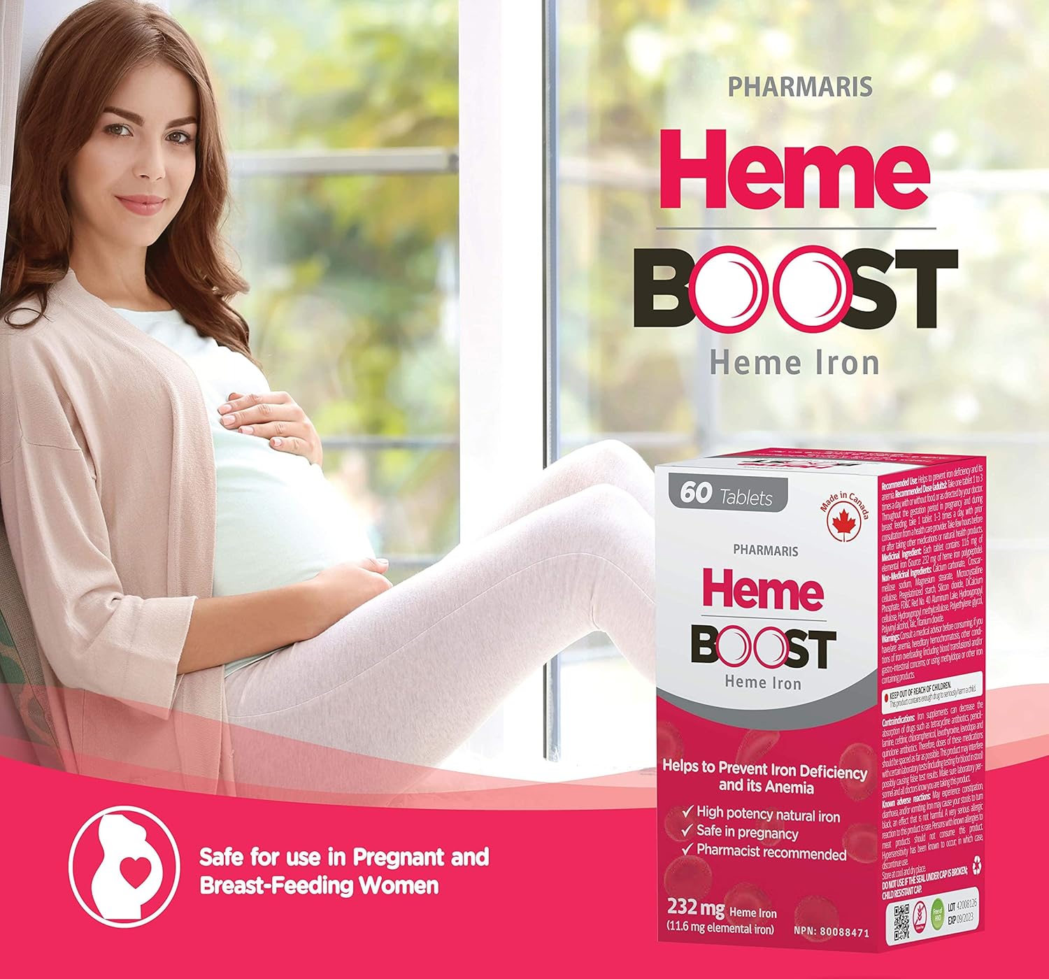 Hemeboost - High Potency Iron Supplement for Women & Men - Safe for Use in Pregnancy