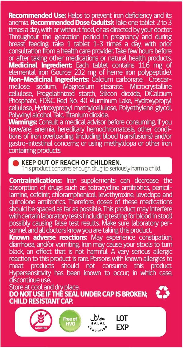 Hemeboost - High Potency Iron Supplement for Women & Men - Safe for Use in Pregnancy