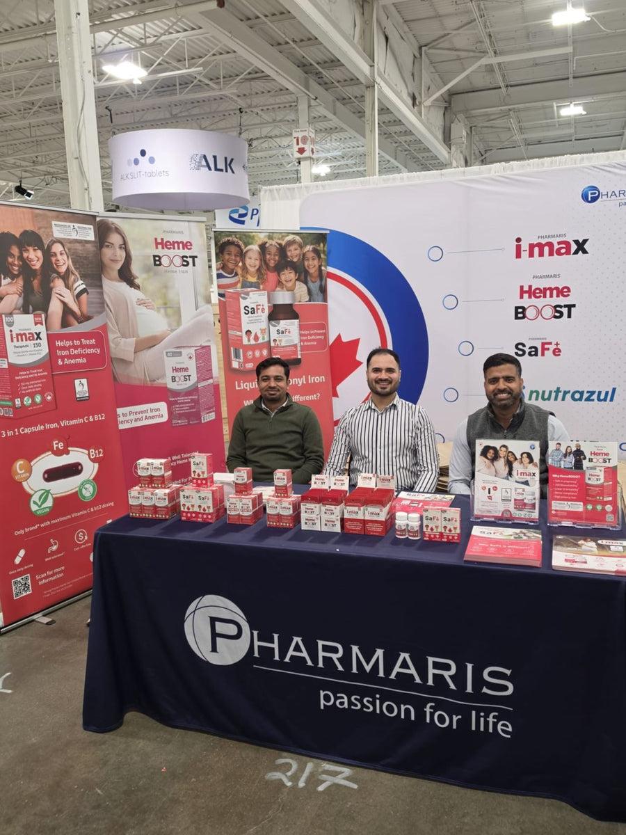 The Pharmaris team at the Pri-Med Canada booth in Toronto
