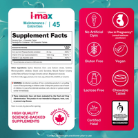 i-max Maintenance Iron, 45mg Polysaccharide-Iron Complex Vitamin C & B12
